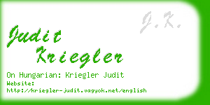 judit kriegler business card